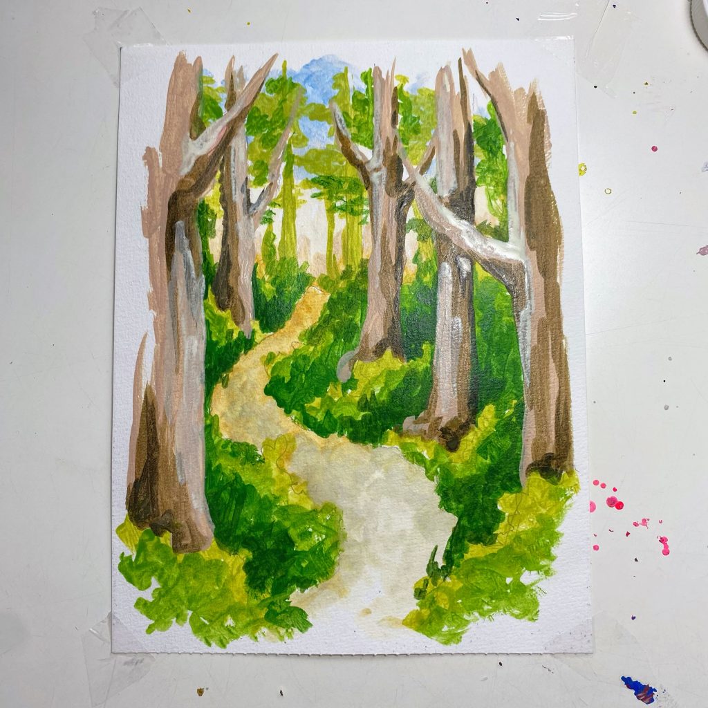 Как нарисовать лес