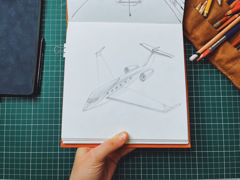 Как нарисовать самолёт
