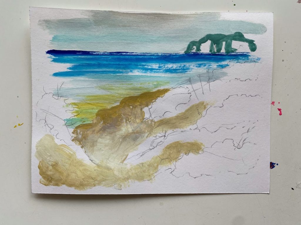 Как нарисовать берег