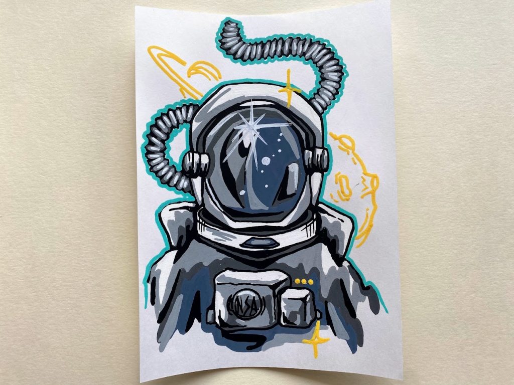 Как нарисовать космонавта